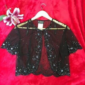 Vintage Beaded Shear Top